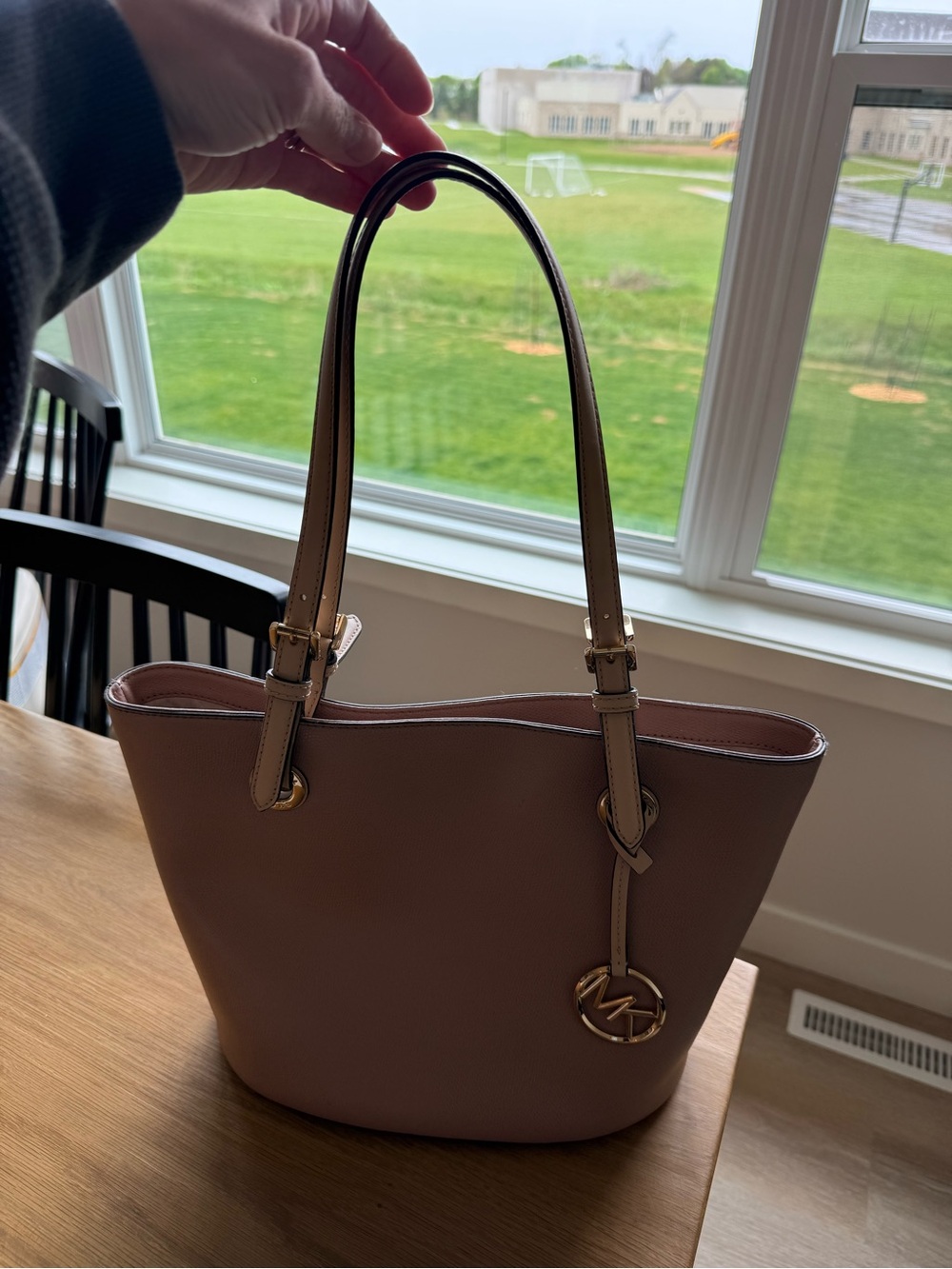 Michael Kors Mauve Pink Leather Shoulder Tote